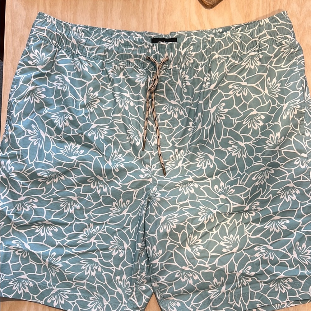 Rails Teal and White Floral Shorts
